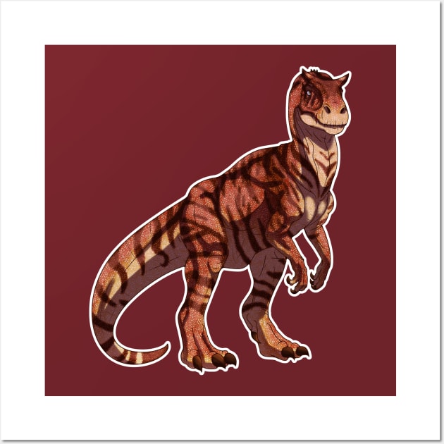 Tiger Allosaurus Wall Art by SakuraDragon